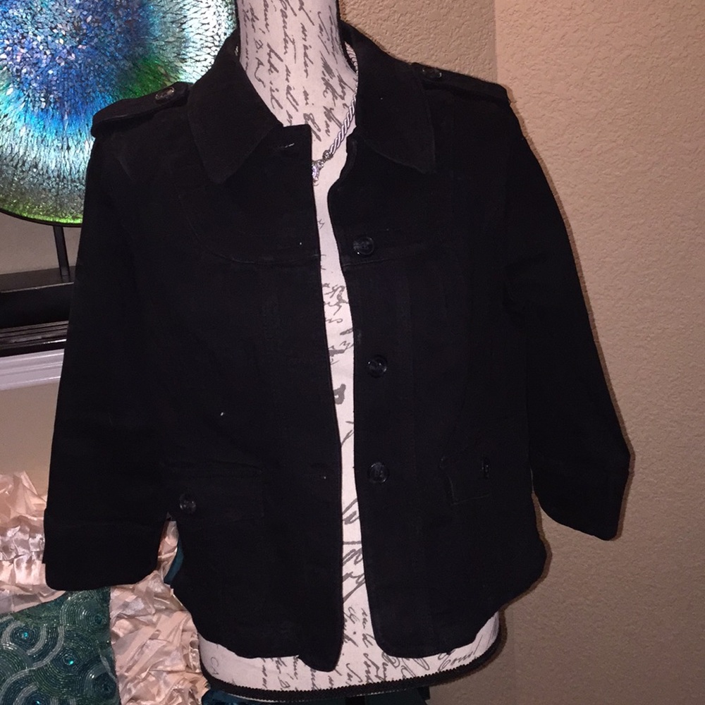 Moto Jacket Black Size Small. Generous fit!